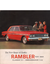 1966 RAMBLER CLASSIC GIANT COLOR CATALOG Brochure CONVERTIBLE  Rebel V-8's Xlnt+ 